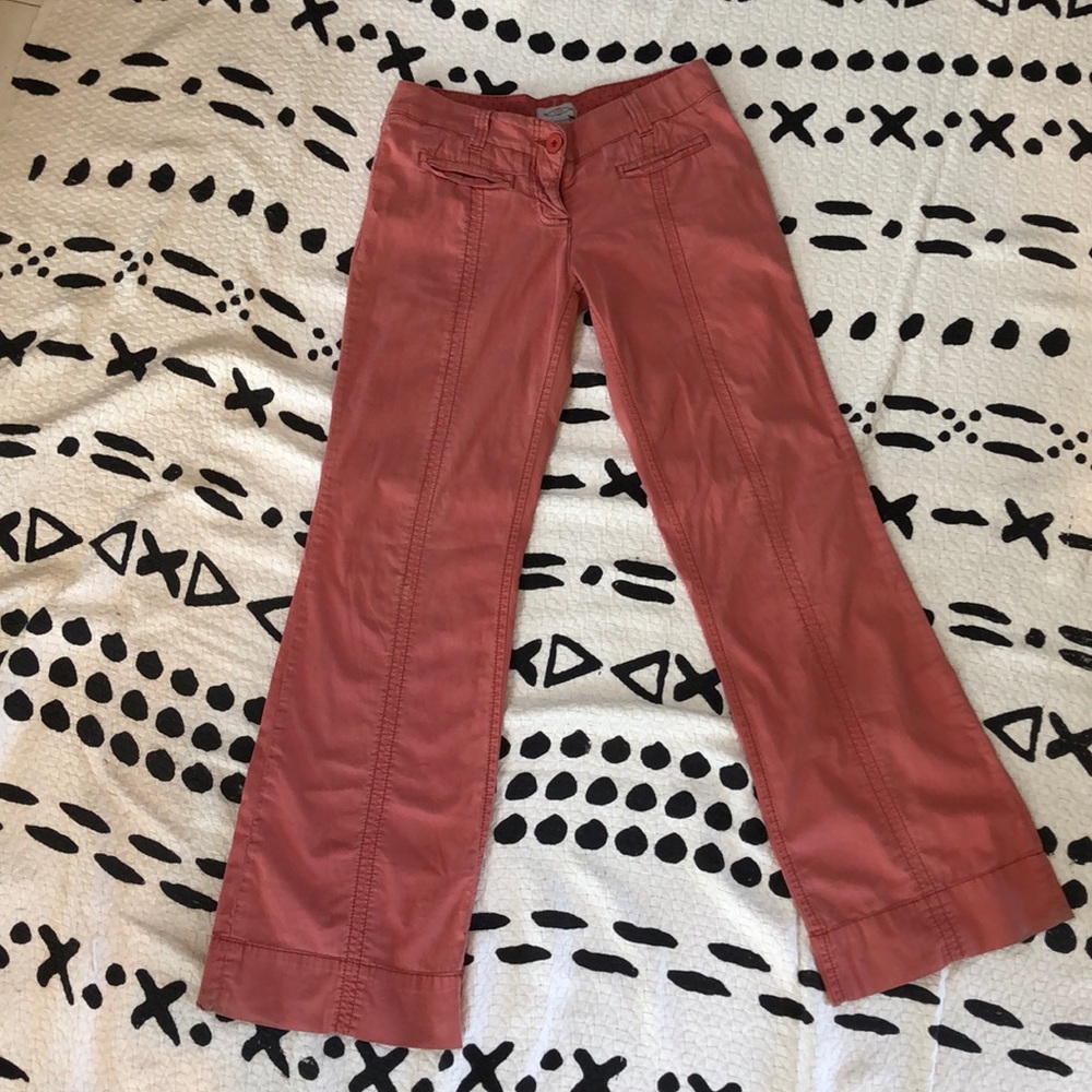 Salmon Wide Leg Sitwell Pants